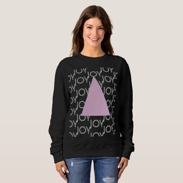 Glad jul Rosa Träd Vinter T Shirt (Hel framsida)