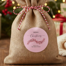 Glad Jul Rund Sticker