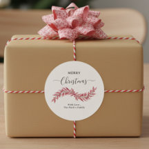 Glad Jul Rund Sticker