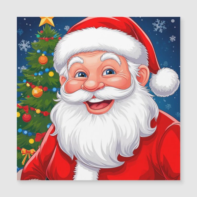 Glad jul Santa Claus i röd hatt (Framsida)