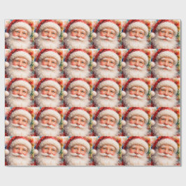 Glad jul Santa Claus-porträtt Presentpapper