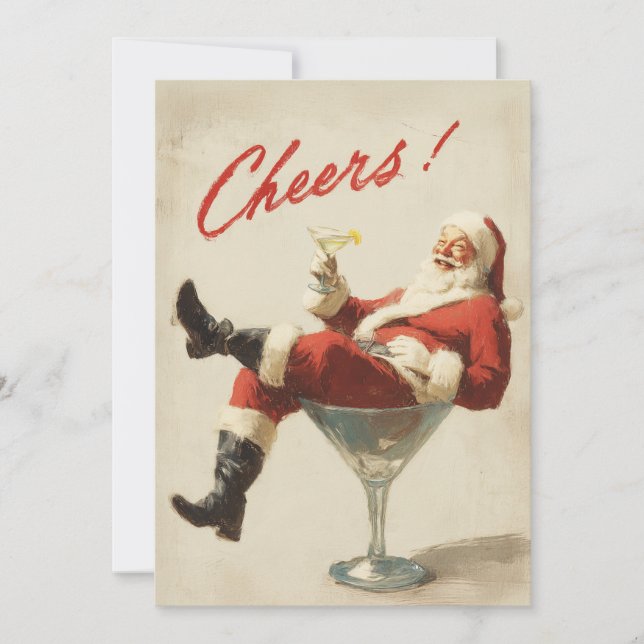 Glad jul Santa firar Julkort (Framsida)