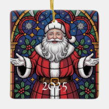 Glad jul Santa glasmålning Design