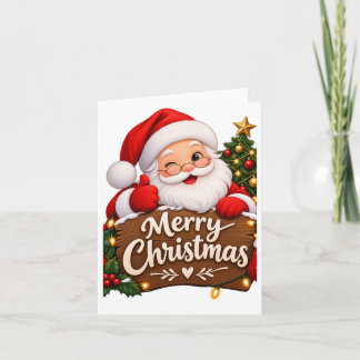 Glad jul Santa Holiday Presentkort Design Helgkort