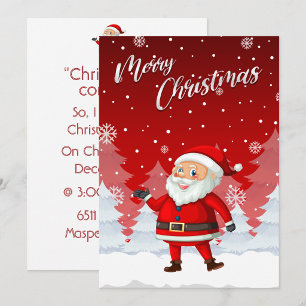 Glad jul Santa inbjudan