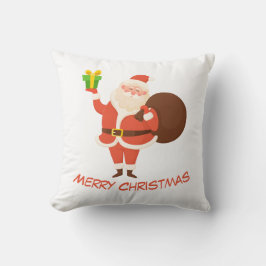 Glad jul Santa kastkudde Kudde