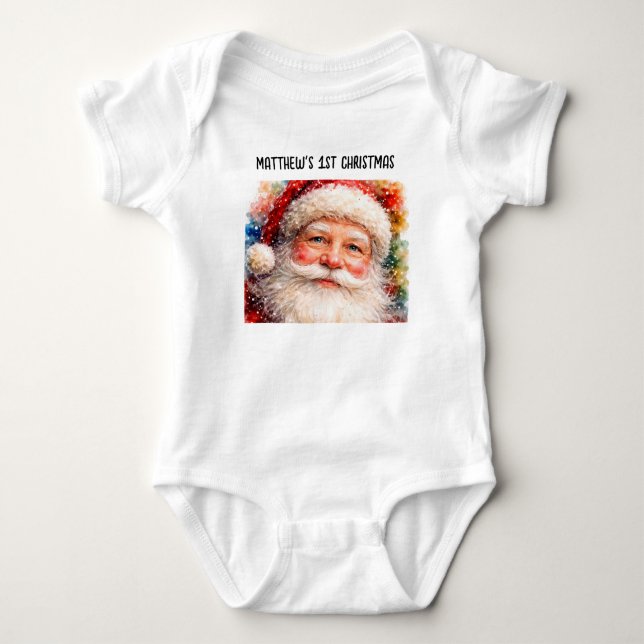 Glad jul Santa porträtt T Shirt (Framsida)