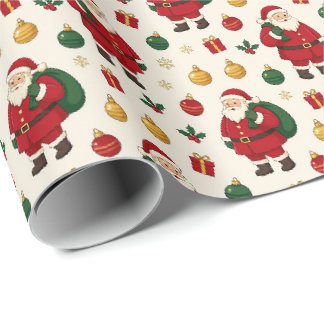 Glad jul Santa presentpapper