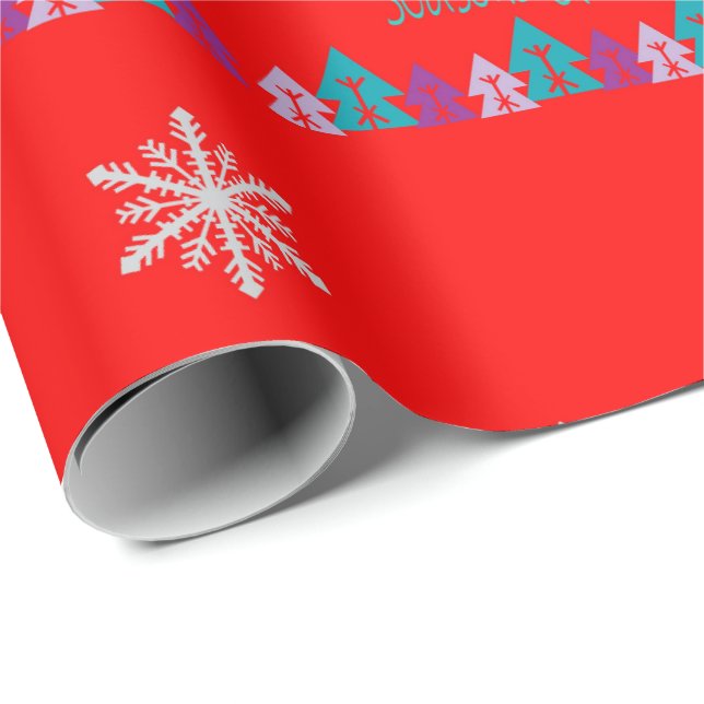 Glad jul säsongens hälsningar presentpapper (Rullad Hörn)
