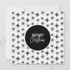 Glad jul Script Blommor Snöflingor  Kort