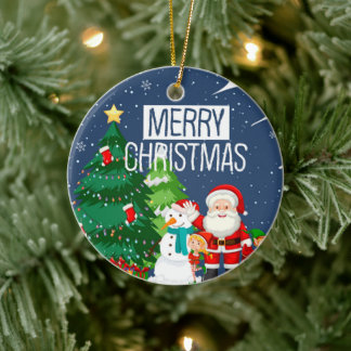 Glad Jul Semester Design Julgransprydnad Keramik