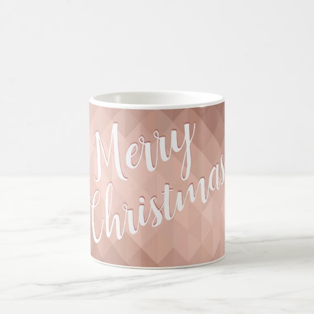 Glad jul semester roséguld chic design kaffemugg (Center)