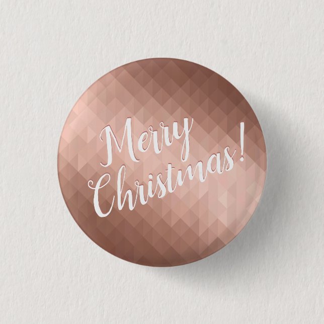 Glad jul semester roséguld chic design knapp (Framsida)