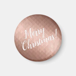 Glad jul semester roséguld chic design magnet