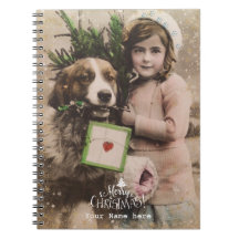 glad jul semester vintage anteckningsbok