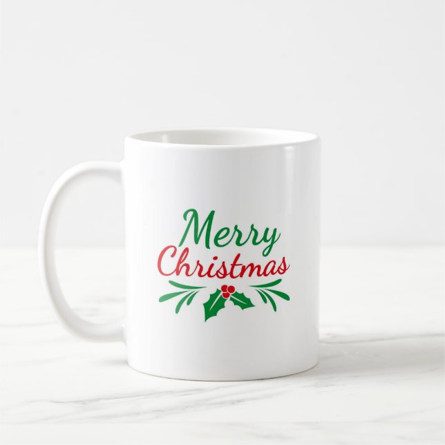 Glad jul semesterdesign  kaffemugg (Vänster)