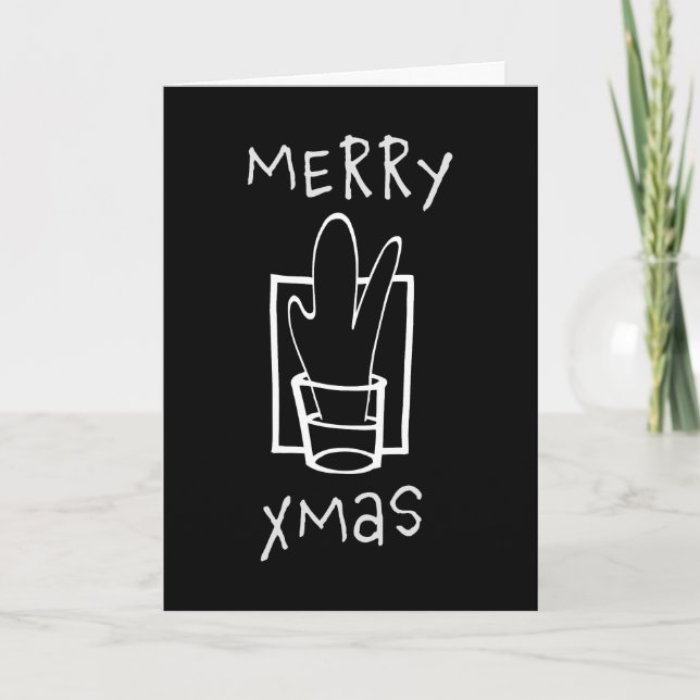 Glad jul Shotglas Helgkort (Framsida)
