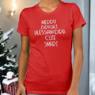 Glad Jul skript typografi monogram T Shirt