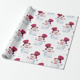 Glad jul Snemann Fallande snö Presentpapper