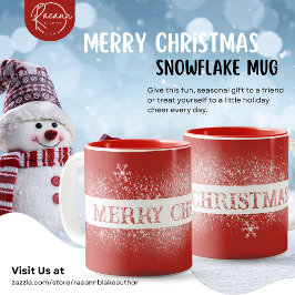 Glad jul Snöflinga Mugg