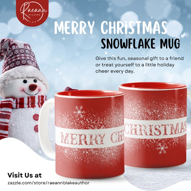 Glad jul Snöflinga Mugg (Skapare uppladdad)