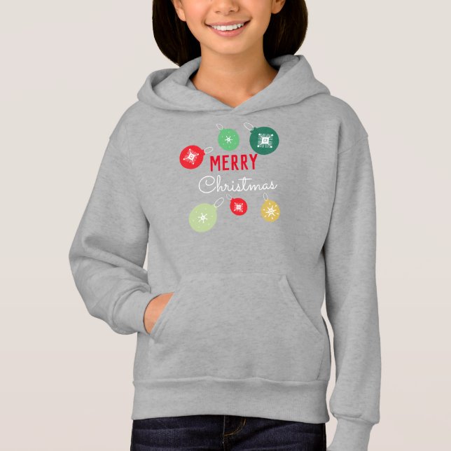 Glad jul Snöflingor Ornament Svart  T Shirt (Framsida)