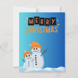 Glad jul snömannen  julkort