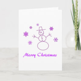 Glad jul Snömannen Kort