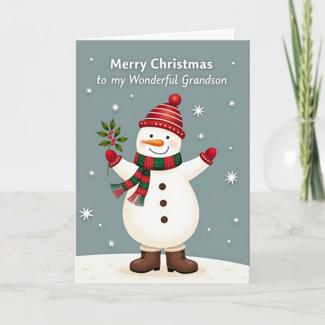 Glad jul Snömannen-sonkort Kort (Framsida)