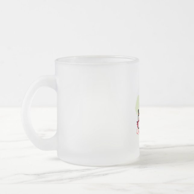 Glad jul söta pingviner kaffemugg  (Vänster)