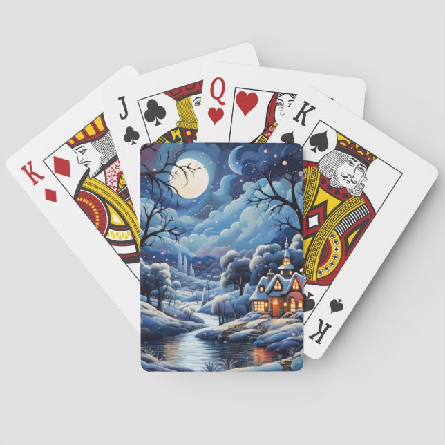 Glad jul spelkort deck vintage by  (Baksidan)
