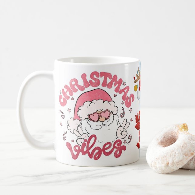 glad jul stämning kaffemugg (Med munk)