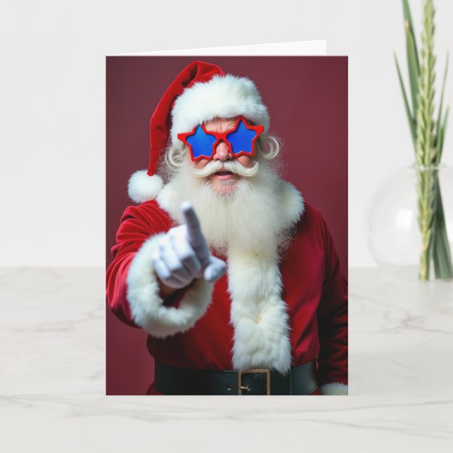 Glad jul stjärnskådare kort (Framsida)