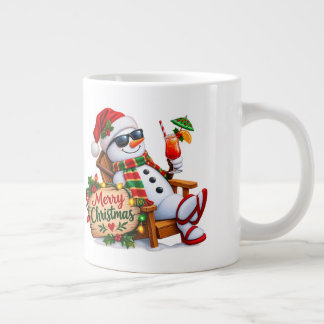 Glad jul Strand Snömannen Jumbo Mugg