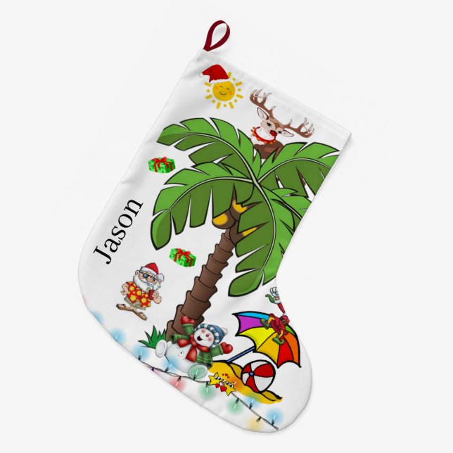 Glad jul Strumpa, Tomte Badbrallre Stor Julstrumpa (Framsidan (Hängande))