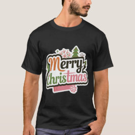 Glad jul Svart T-Shirt för män: Ny modell