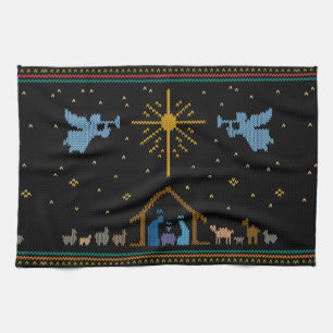 Glad jul Sweater Nativity Kristna Glad jul Kökshandduk