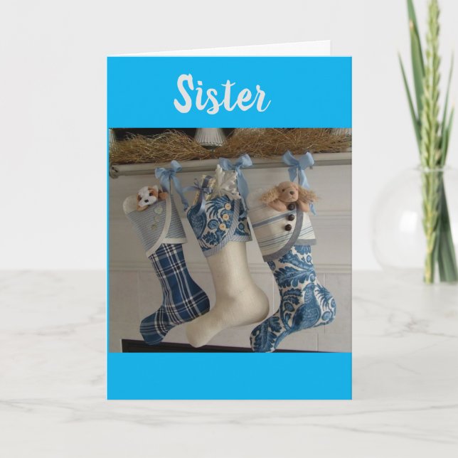 GLAD JUL ***SYSKON*** MED KÄRLEK & TACK HELGKORT (Framsida)