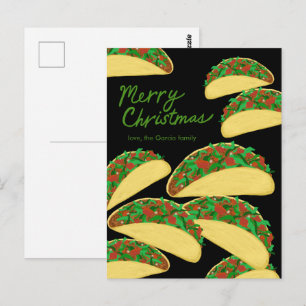 GLAD JUL Taco Lavin Läcker Anpassad Vykort