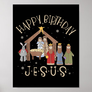 Glad jul Tee Uni-kristen familjegrupp Chi Poster