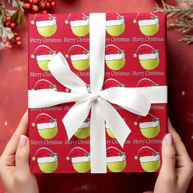 Glad jul Tennisboll Santa Presentpapper (Skapare uppladdad)