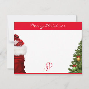 Glad jul Text Monogram Kalligrafi Skrift Anteckningskort