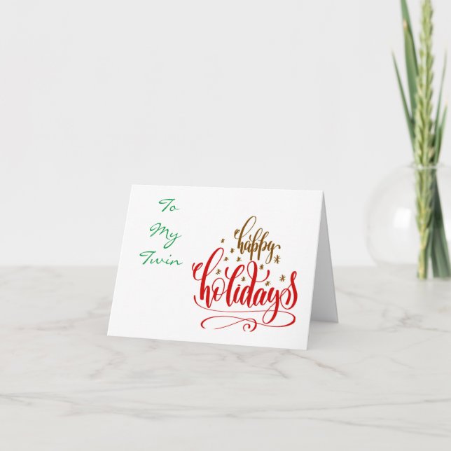 GLAD JUL TILL EN SPECIELL "TVILLING" KORT (Framsida)