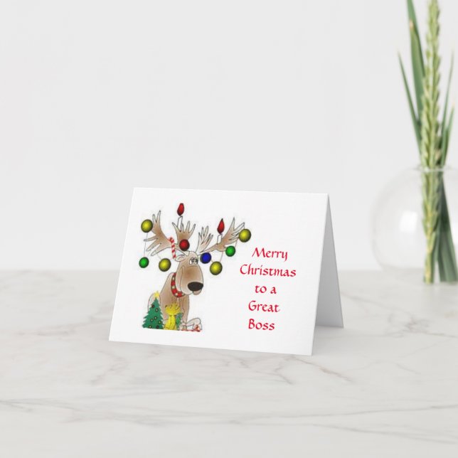 **GLAD JUL** TILL EN STOR BOSS" KORT (Framsida)