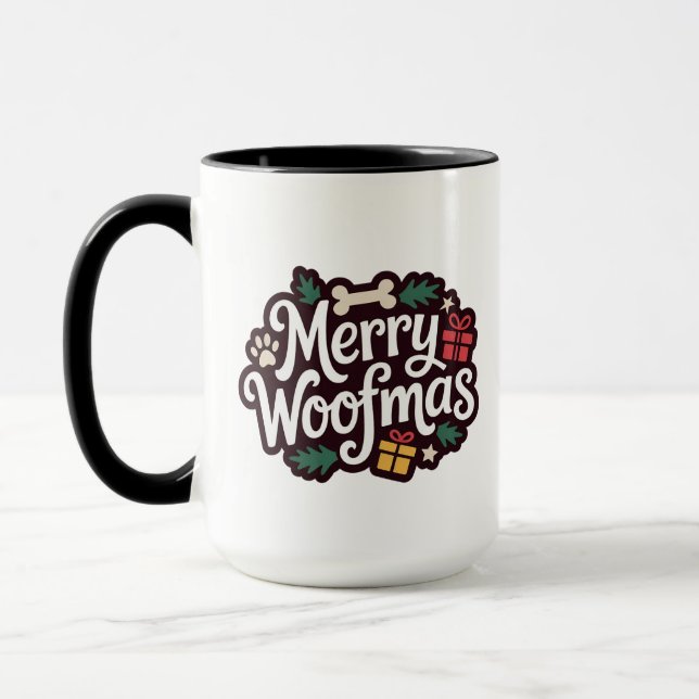 Glad Jul till Hundälskare Julmugg Mugg (Vänster)