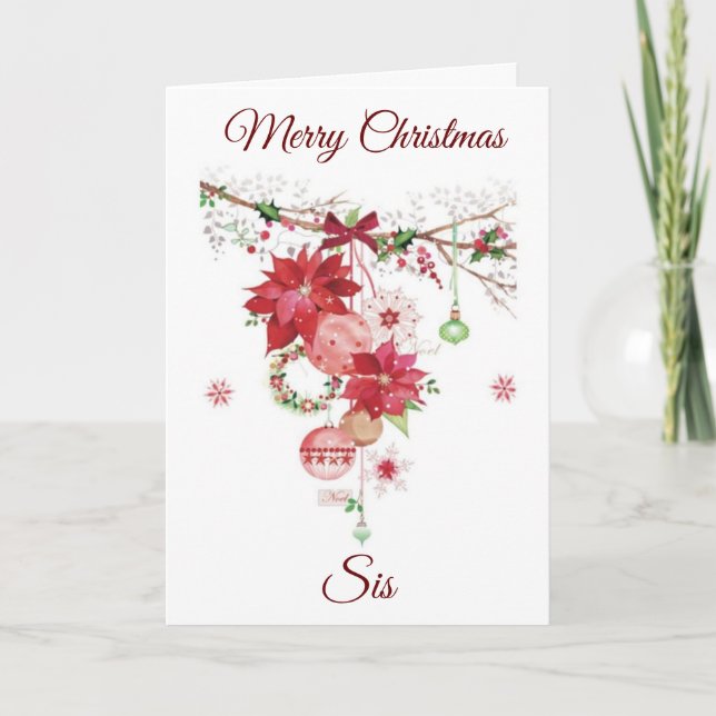 GLAD JUL TILL **MINA SYSTER** JULLKORT HELGKORT (Framsida)