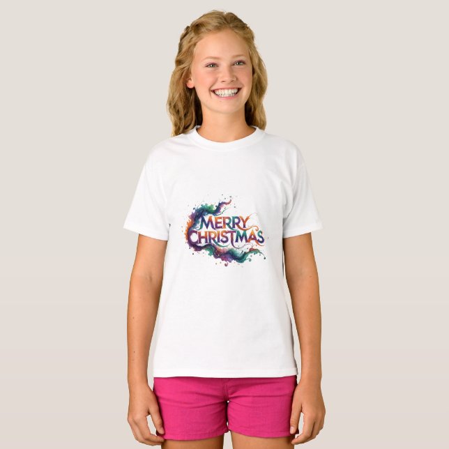 GLAD JUL TJEJER BASIC T-SHIRT (Hel framsida)