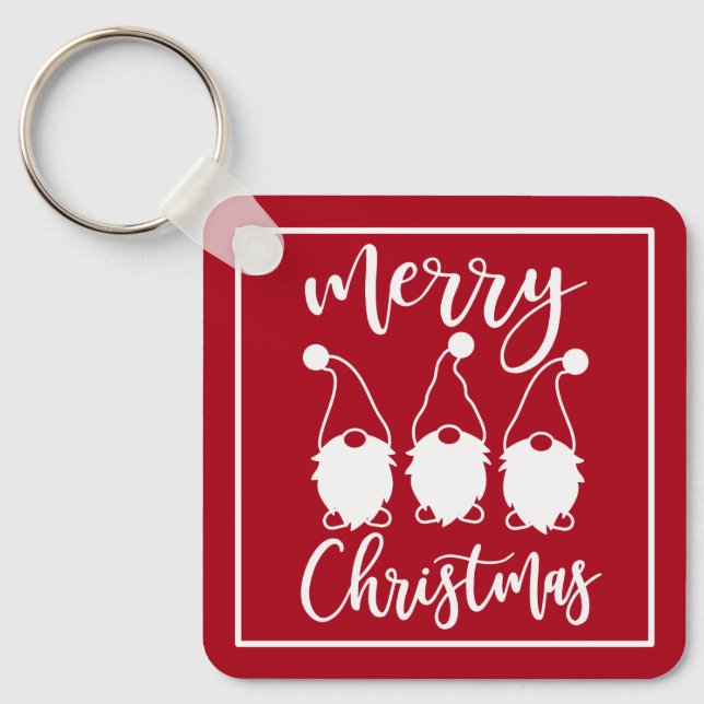 Glad jul Tomtar-45762 Nyckelring (Framsida)