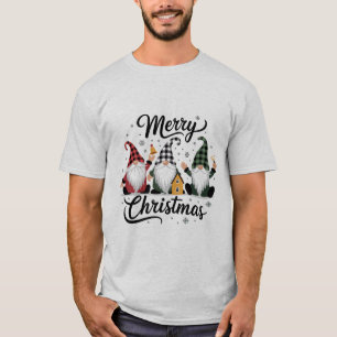 Glad jul Tomtar Söt Jul Holiday Träd T Shirt