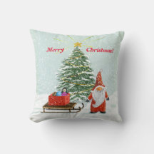 Glad jul Tomte Dekoratör Kudd